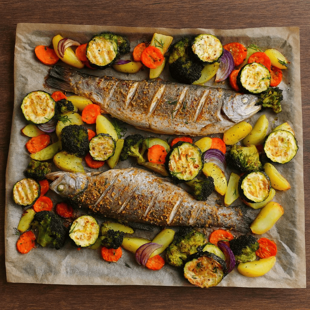 Przykładowy posiłek z aplikacji Cebulko - plan pescatariański